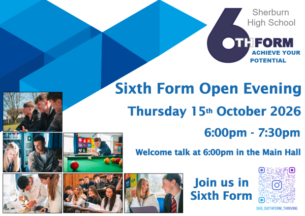 SixthForm Open Evening 2026 A6 Postcard